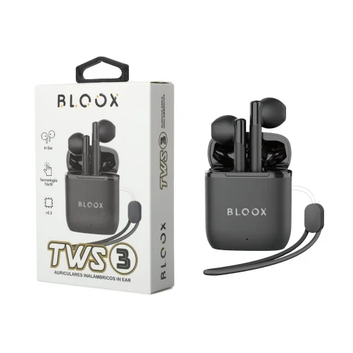 Auriculares Bluetooth TWS Bloox TWS_03 Negro