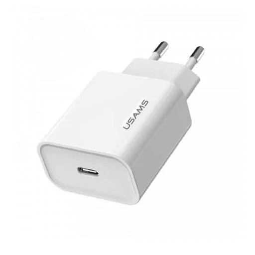 Cargador Rápido USAMS T34 20W PD Blanco CC118