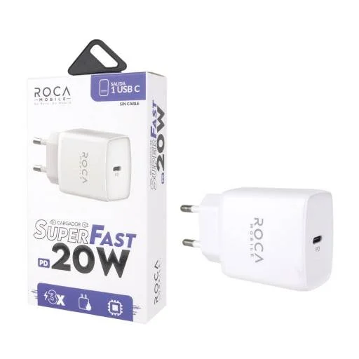 Cargador ROCA 20W SuperFast USB-C (sin cable)