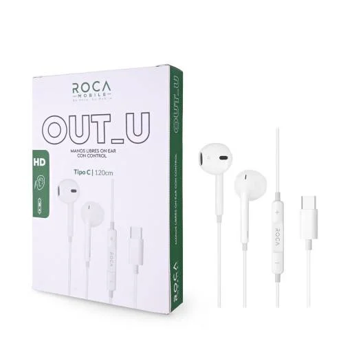 Manos Libres Stereo ROCA Out_U Tipo C Blanco